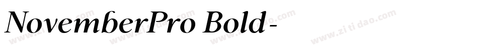 NovemberPro Bold字体转换
